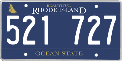 RI license plate 521727