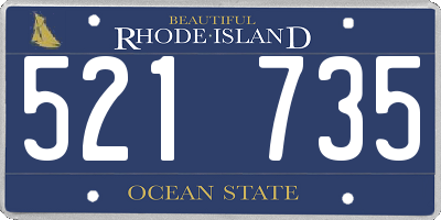 RI license plate 521735