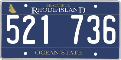RI license plate 521736
