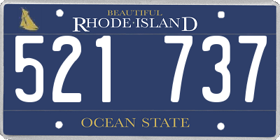 RI license plate 521737
