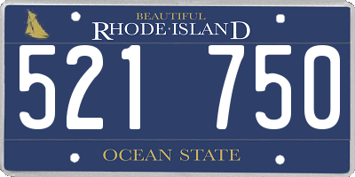 RI license plate 521750