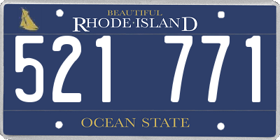 RI license plate 521771