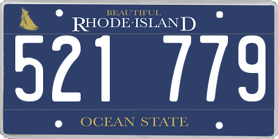 RI license plate 521779
