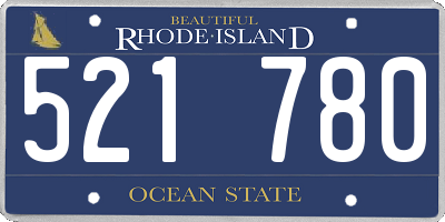 RI license plate 521780