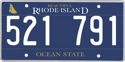 RI license plate 521791