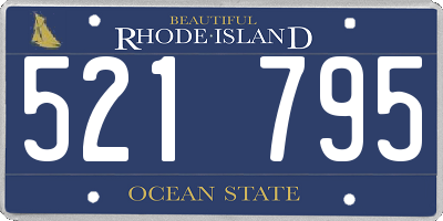 RI license plate 521795