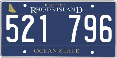 RI license plate 521796