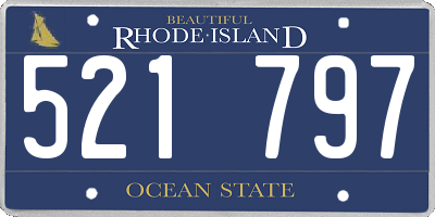 RI license plate 521797