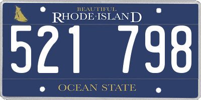RI license plate 521798