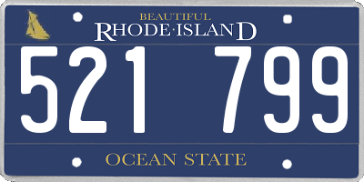 RI license plate 521799