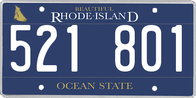 RI license plate 521801