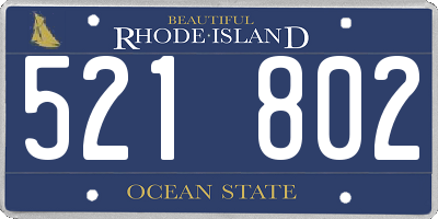 RI license plate 521802