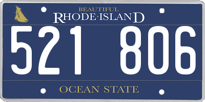 RI license plate 521806