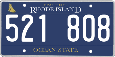 RI license plate 521808