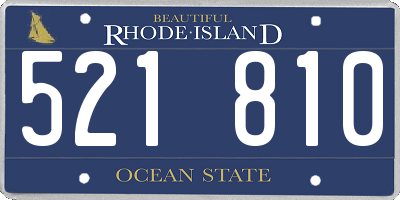 RI license plate 521810