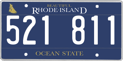 RI license plate 521811