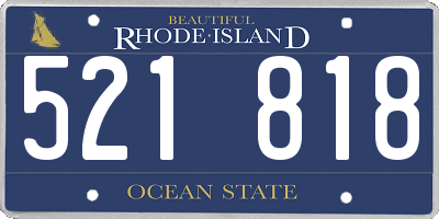 RI license plate 521818