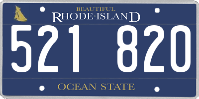 RI license plate 521820