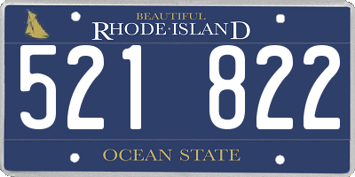 RI license plate 521822
