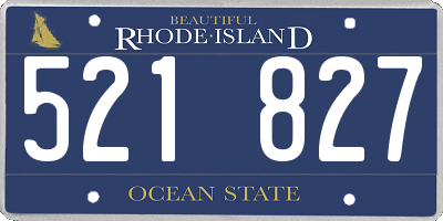 RI license plate 521827