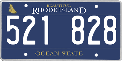 RI license plate 521828
