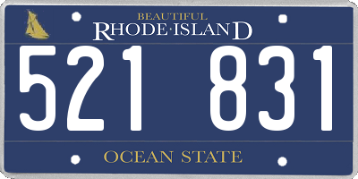 RI license plate 521831