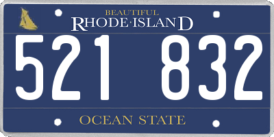 RI license plate 521832