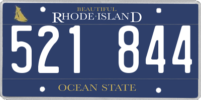 RI license plate 521844