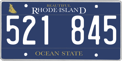 RI license plate 521845