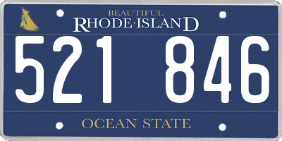 RI license plate 521846