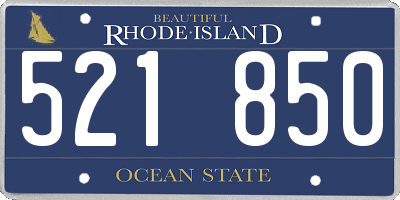 RI license plate 521850