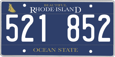 RI license plate 521852