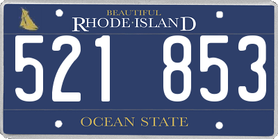RI license plate 521853