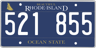 RI license plate 521855