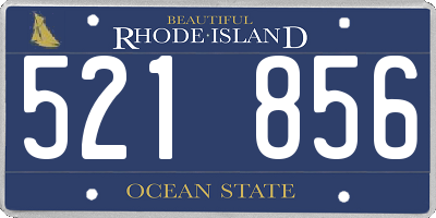 RI license plate 521856