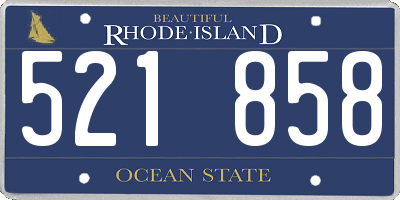RI license plate 521858