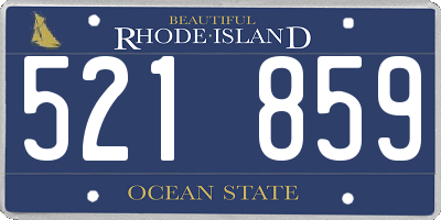 RI license plate 521859