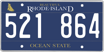 RI license plate 521864