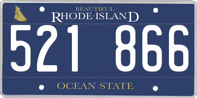 RI license plate 521866