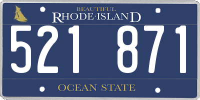 RI license plate 521871