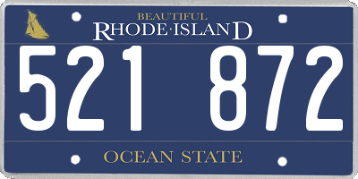 RI license plate 521872