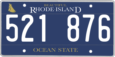 RI license plate 521876