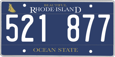 RI license plate 521877