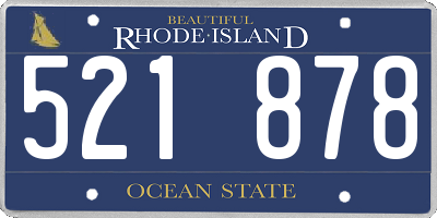RI license plate 521878
