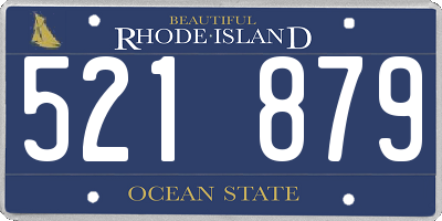 RI license plate 521879