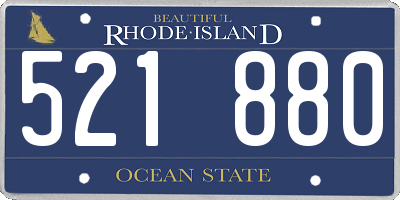 RI license plate 521880
