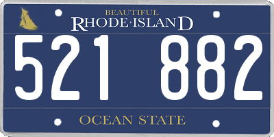 RI license plate 521882