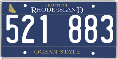 RI license plate 521883