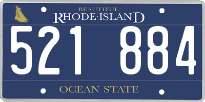 RI license plate 521884