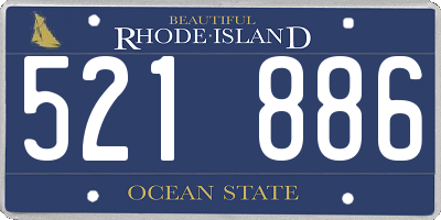 RI license plate 521886